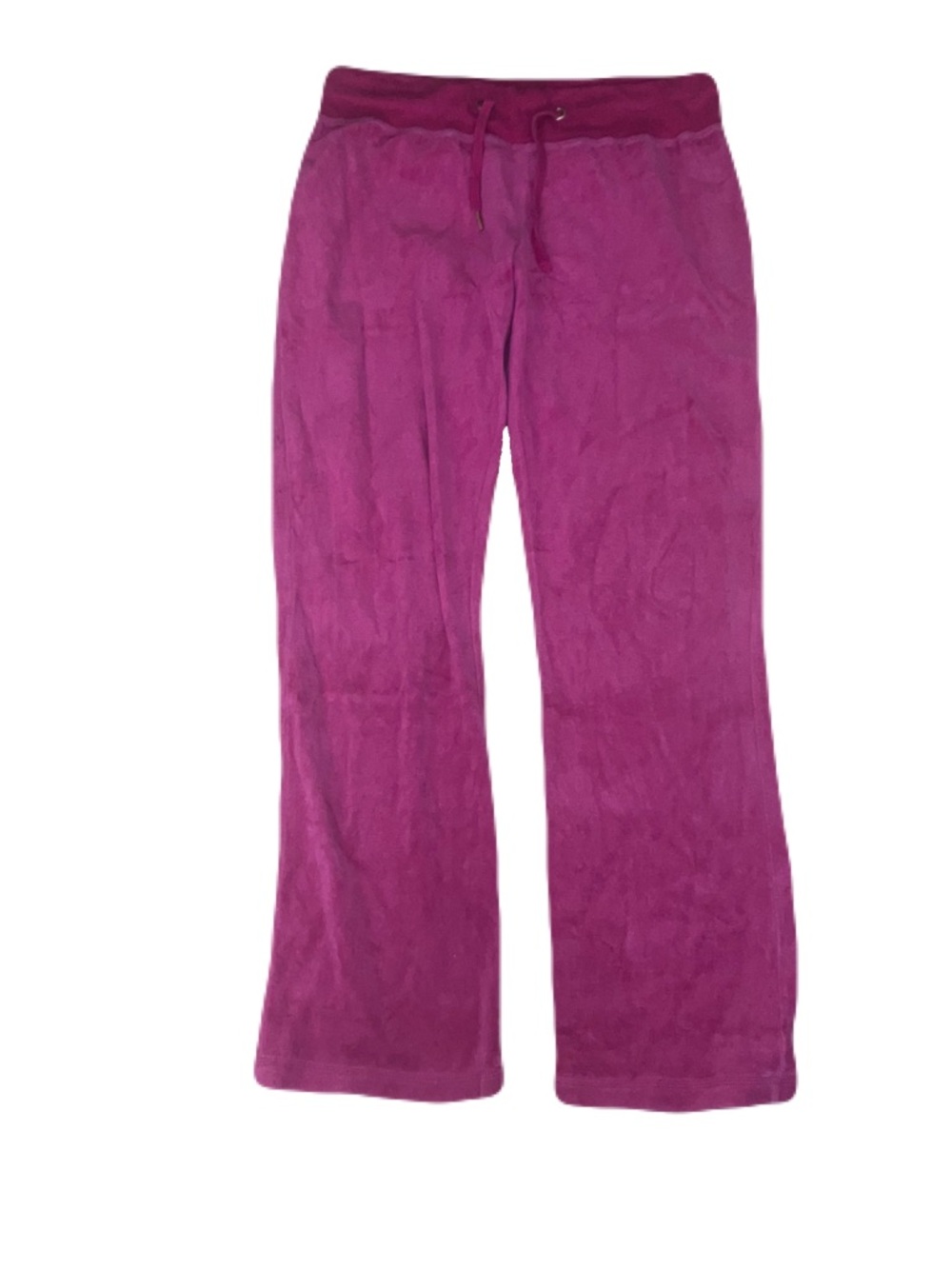Pink Velour Boot Cut Pants